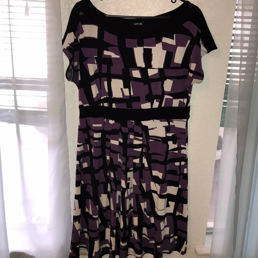 Purple and black dress